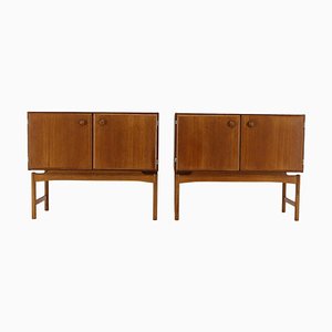 Teak Cabinets attributed to Krasna Jizba, Czechoslovakia, 1960s, Set of 2