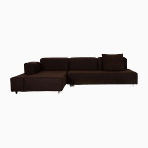 Fields Corner Sofa in Dark Brown Fabric from Brühl