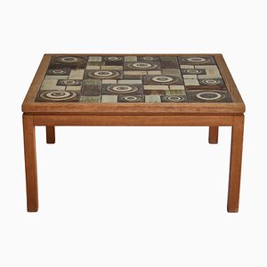 Oak with Ceramic Tiles Coffee Table by Tue Poulsen, Denmark, 1960s