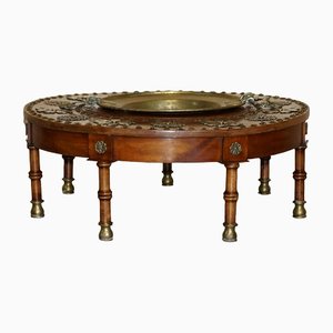 Spanish Brasero Firepit Table with Removable Dish, 1840s