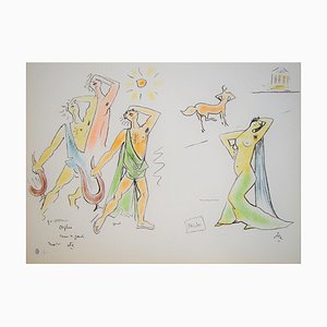Jean Cocteau, Orpheus and Eurydice, 1950, Original Lithograph