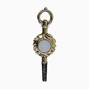 19th Century Gold Watch-Key with Double Colour Agate