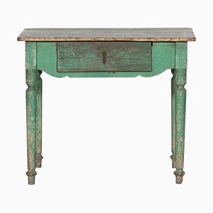 Grün lackierter skandinavischer Schreibtisch, 1820er, 19. Jh