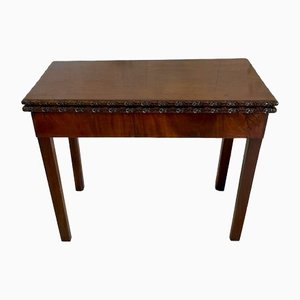 Antique 18th Century George III Chippendale Mahogany Carved Card Table, 1780s