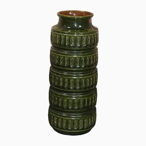 Green Ceramic Vase from Scheurich, 1970s