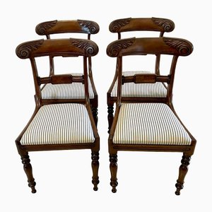 Antique Regency Quality Mahogany Dining Chairs, 1830s, Set of 4