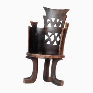 Vintage Monoxyle Chair by Jimma, Ethiopia, 1930s