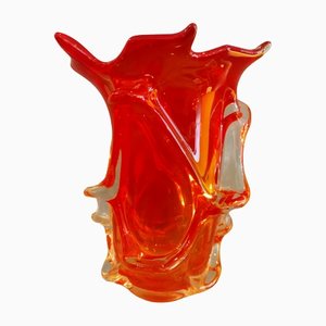Murano Kristallglas Vase, 1960er