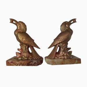 Exotic Bird Bookends, France, 1920s, Set of 2