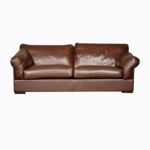 Java Brown Leather 3-Seater Sofa from John Lewis