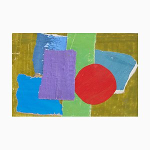 Charlotte Culot, Micro Size Gemälde, 2000er, Gouache & Collage auf Papier