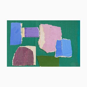 Charlotte Culot, Micro Size Gemälde, 2000er, Gouache & Collage auf Papier