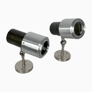 Lámpara de pared ajustable Mid-Century de Stilnovo, Italia, años 50. Juego de 2