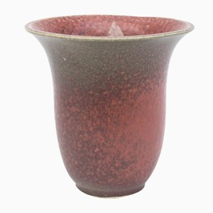 Burgundy-Green Ceramic Vase