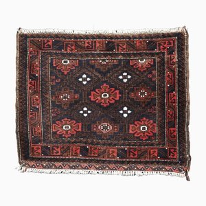 Antique Baluch Saddle Bag Face with Snowflake Design