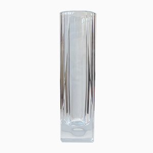 French Art Deco Cut Crystal Vase in the style of Daum, 1930s