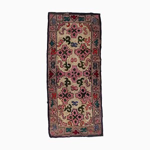 Antique American Hooked Rug, 1880s