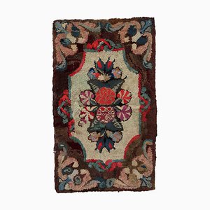 Antique American Hooked Rug, 1880s