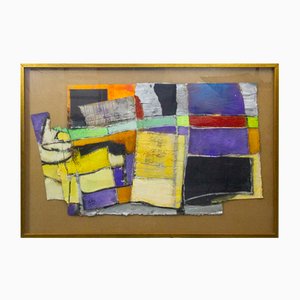 Christian Kares, Abstract Composition, 1990s, Acrylic on Cardboard, Framed