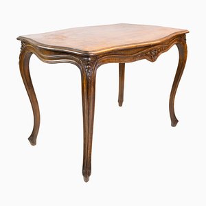 Mahogany Coffee Table with Carvings, 1880s