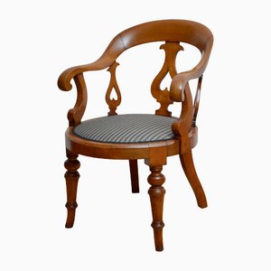 Victorian Walnut Office Chair, 1880s