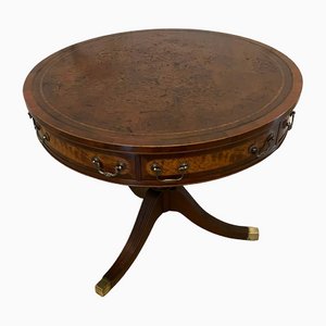 Petite Table Drum Vintage en Acajou, 1920