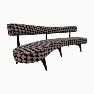 Modernes geschwungenes Sofa von Vladimir Kagan, 1980er