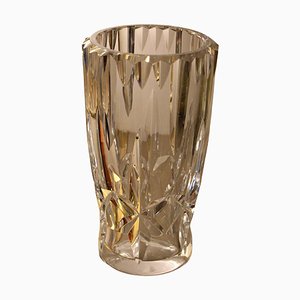 Baccarat Cut Clear Crystal Vase, 1970s