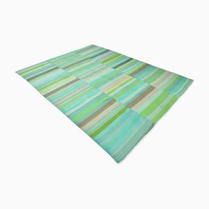 Tapis Kilim Moderniste en Laine Verte, 1966