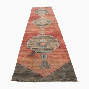 Tapis de Couloir Vintage Marron Rouge, 1963