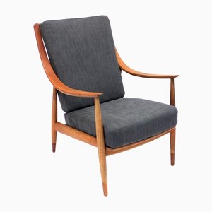 FD 145 Lounge Chair in Teak and Oak by Peter Hvidt & Orla Mølgaard-Nielsen for France & Søn / France & Daverkosen, 1950s