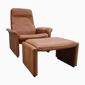 DS50 Armchairs with Stool from De Sede, 1970s, Set of 2