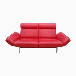 DS450 Sofa aus rotem Leder von De Sede