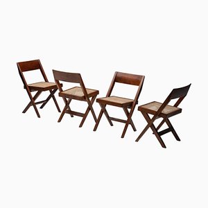 Dining Chairs attributed to Pierre Jeanneret, Chandigarh, 1950s, Set of 4