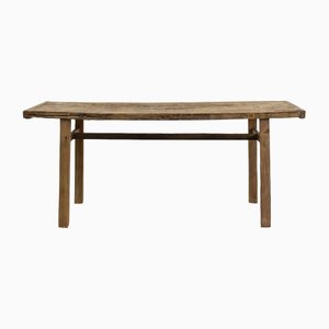 Table Console Rustique en Orme -C, 1920s