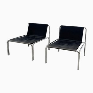 Tubular Side Chairs, 1980s, Set of 2