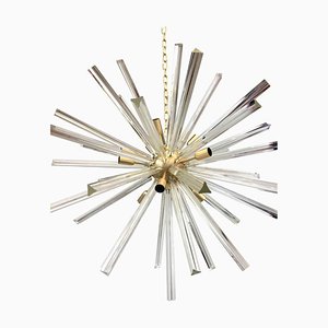 Lampadario Sputnik in vetro di Murano trasparente