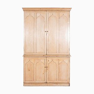 Large 19th Century English Pine Housekeepers Cupboard, 1870s