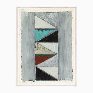 Niklas Anderberg, Composition Abstraite, 1984, Techniques Mixtes sur Papier