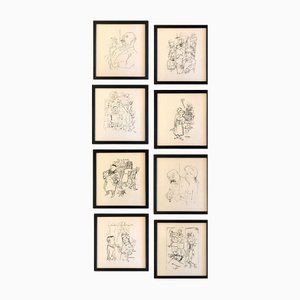 Stampe di George Grosz, set di 8