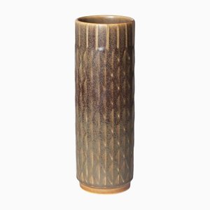 Hohe zylindrische Vase von Gunnar Nylund, 1950er