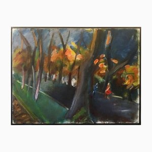 Ejnar Larsen, Herbstliche Landschaft, Öl auf Leinwand, Gerahmt