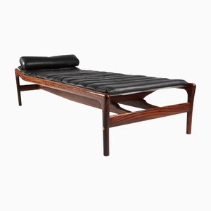 Daybed in Rosewood and Leather by Niels Roth Andersen