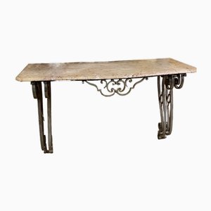 Large Console Table in Wrought Iron