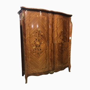 Wadrobe in Marquetry with Removable Shelves