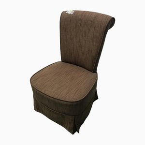 Fauteuil Vintage en Tissu Marron