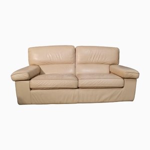 Cream Color Leather Sofa