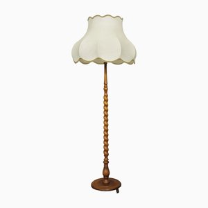 Walnut Colored Beech Wooden Lamp, 1960s