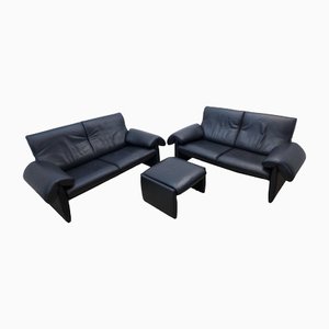 Leather Ds 10 Sofa from De Sede, Set of 3