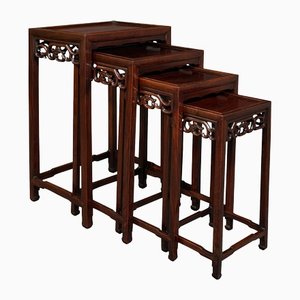 Chinese Quartetto Nesting Tables, 1890s, Set of 4